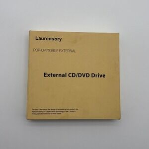 Laurensory Pop-Up Mobile External CD/DVD Drive for Macbook & Windows